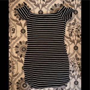 White&Black Striped Dress
